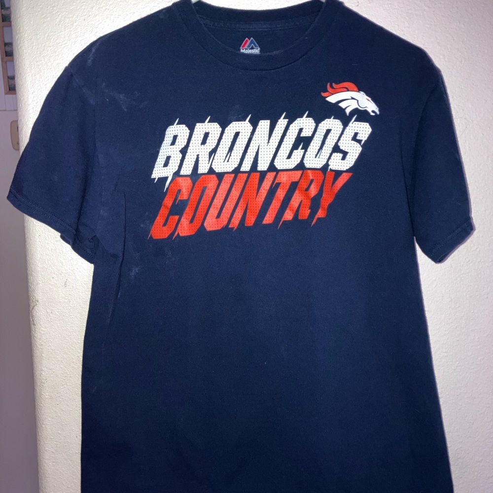 Majestic Navy Broncos‎ Country Tee